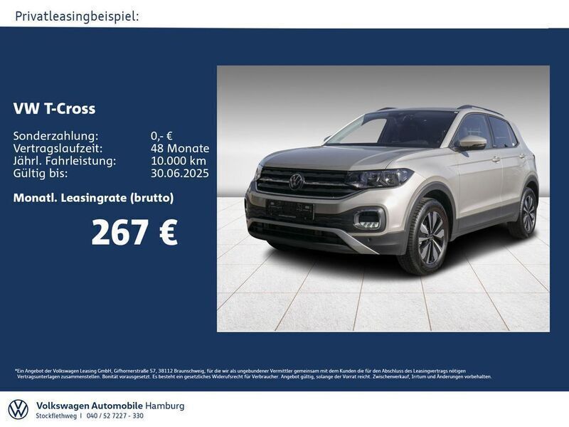 6n ivory silver metallic Gebraucht 2023 VW T-Cross Move SUV | 22.890 € (Fairer Preis) - Bild 1/3