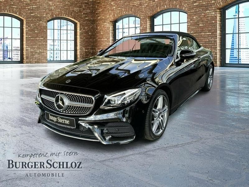 Metalliclack obsidianschwarz Gebraucht 2020 Mercedes E220 Cabrio | 41.900 € (Teuer) - Bild 1/4
