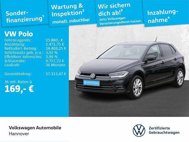 Gebraucht VW Polo Style 95 PS (69 kW) 2022 Deep black perleffekt Kleinwagen