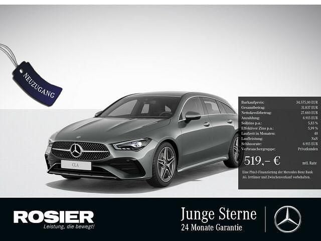 Grau Gebraucht 2024 Mercedes CLA200 Sport Edition Limousine | 34.575 € (Etwas zu teuer) - Bild 1/2