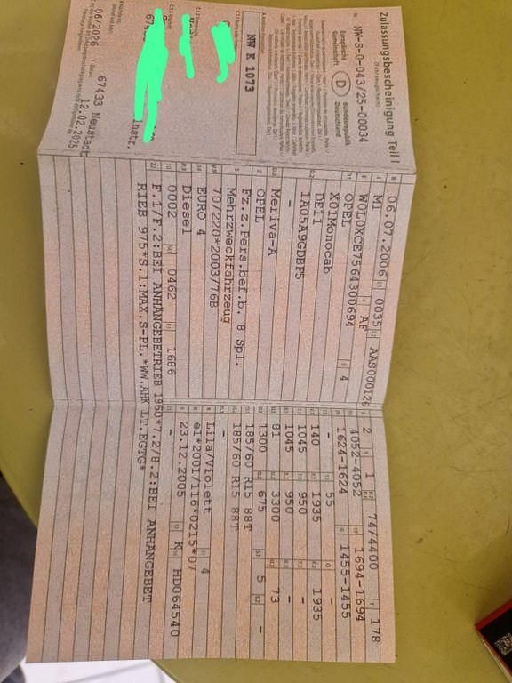 Gebraucht Opel Meriva Edition 101 PS (74 kW) 2006 Violet Van / Kleinbus