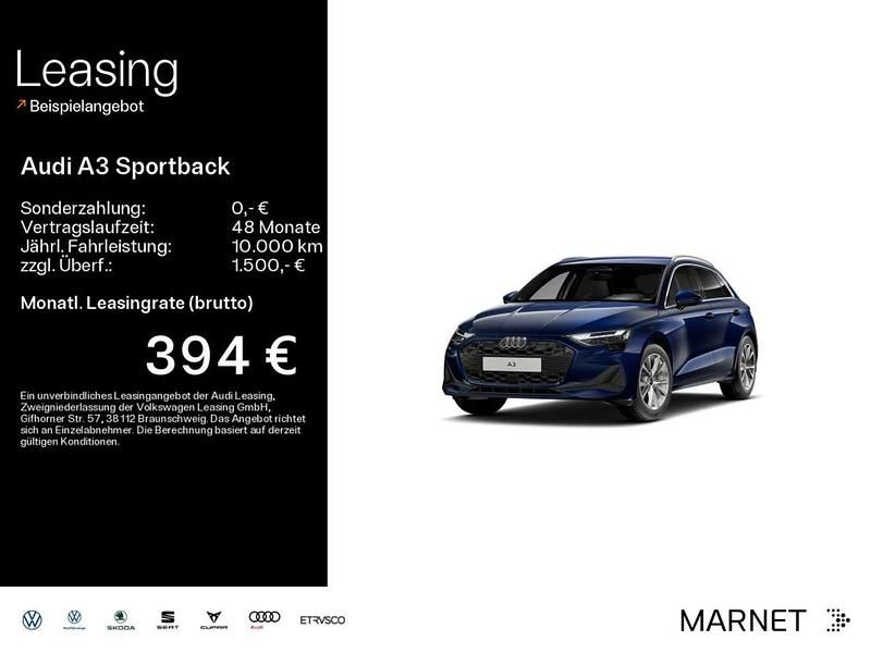 Navarrablau metallic Neu 2025 Audi A3 Limousine | 34.499 € (Fairer Preis) - Bild 1/4