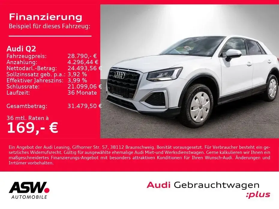 Gebraucht Audi Q2 Advanced Plus 150 PS (110 kW) 2025 Gletscherweiß metallic SUV