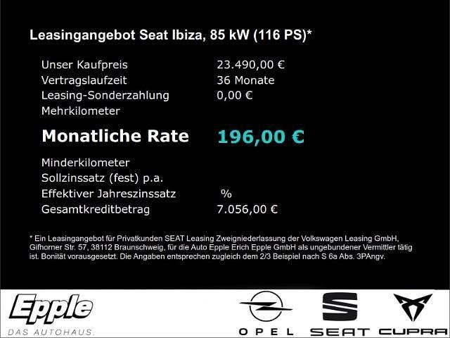 Neu Seat Ibiza 116 PS (85 kW) 2026 Weiß Limousine