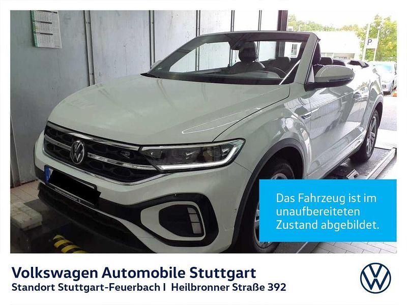 Pure white schwarz Gebraucht 2024 VW T-Roc Cabriolet R-line Cabrio | 31.930 € (Fairer Preis) - Bild 1/4