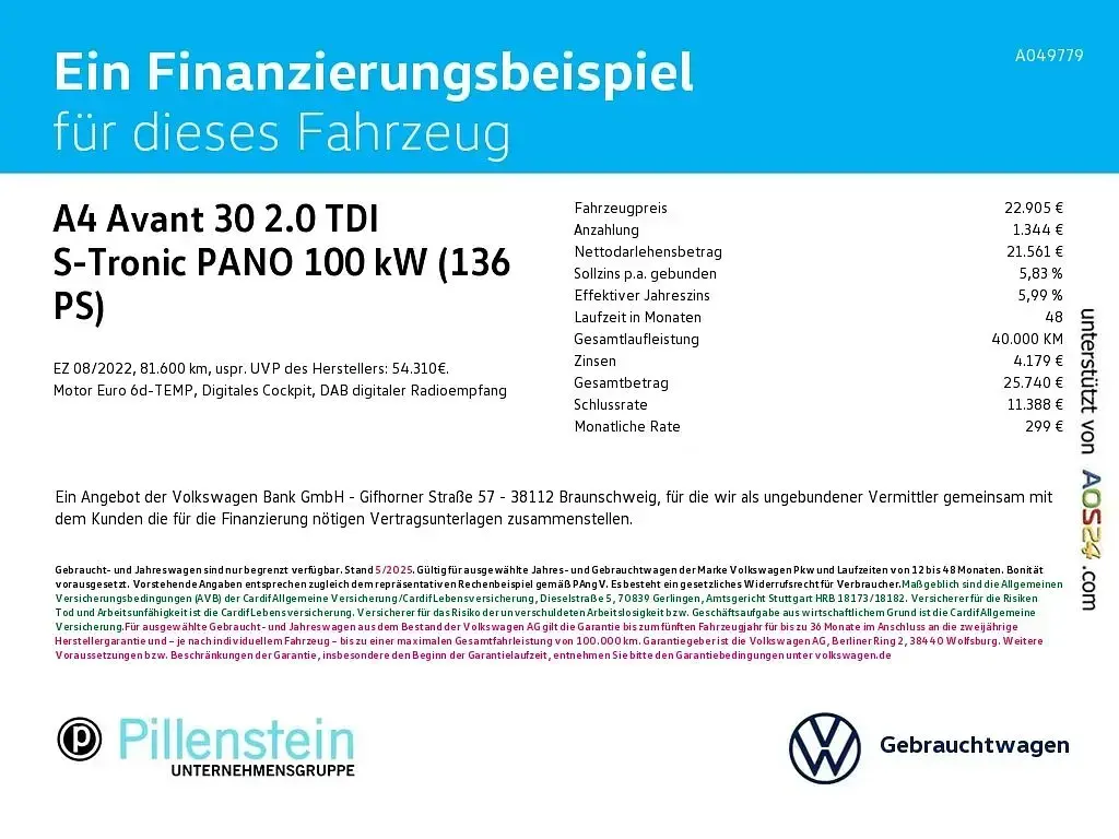 Używany Audi A4 136 KM (100 kW) 2022 Szary Kombi