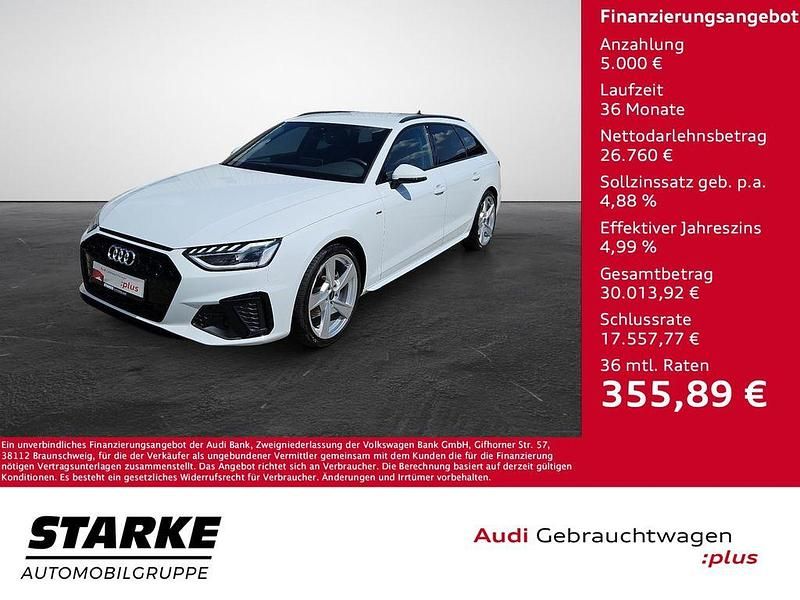 Weiß Gebraucht 2023 Audi A4 S-Line Kombi | 31.760 € (Superpreis) - Bild 1/4