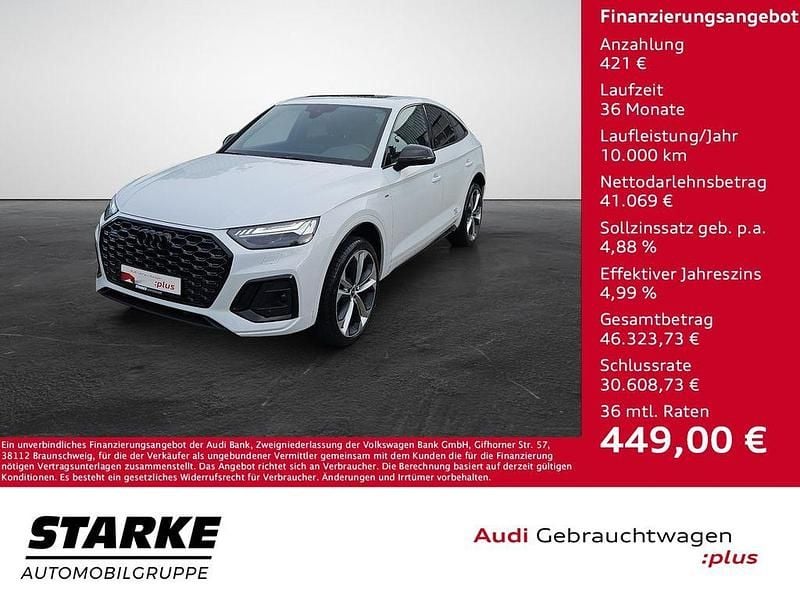 Gletscherweiß metallic Gebraucht 2022 Audi Q5 Sportback S-Line SUV | 41.490 € (Guter Preis) - Bild 1/4