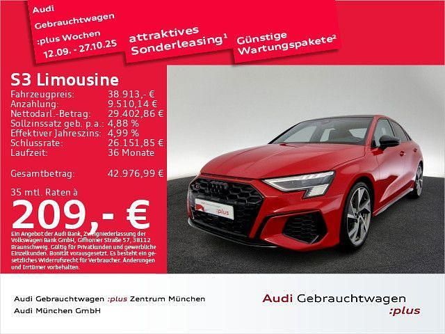 Tangorot metallic Gebraucht 2022 Audi S3 Ambiente Limousine | 38.913 € (Fairer Preis) - Bild 1/2