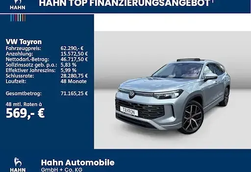 Ny VW Tayron Elegance 204 HK (150 kW) 2026 Sølv SUV