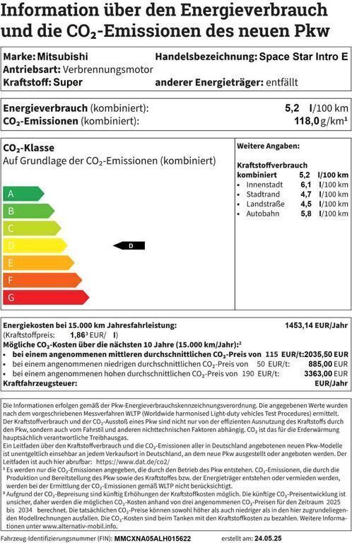 Weiß Gebraucht 2020 Mitsubishi Space Star Edition Kleinwagen | 8.490 € (Fairer Preis) - Bild 1/1