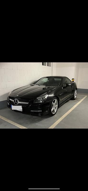 Schwarz Gebraucht 2014 Mercedes SLK200 AMG line Cabrio | 18.200 € - Bild 1/4
