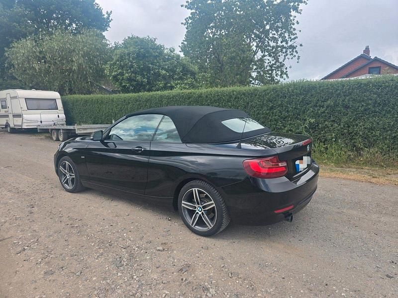 Schwarz Gebraucht 2015 BMW 218 Sport Line Cabrio | 13.800 € (Guter Preis) - Bild 1/4