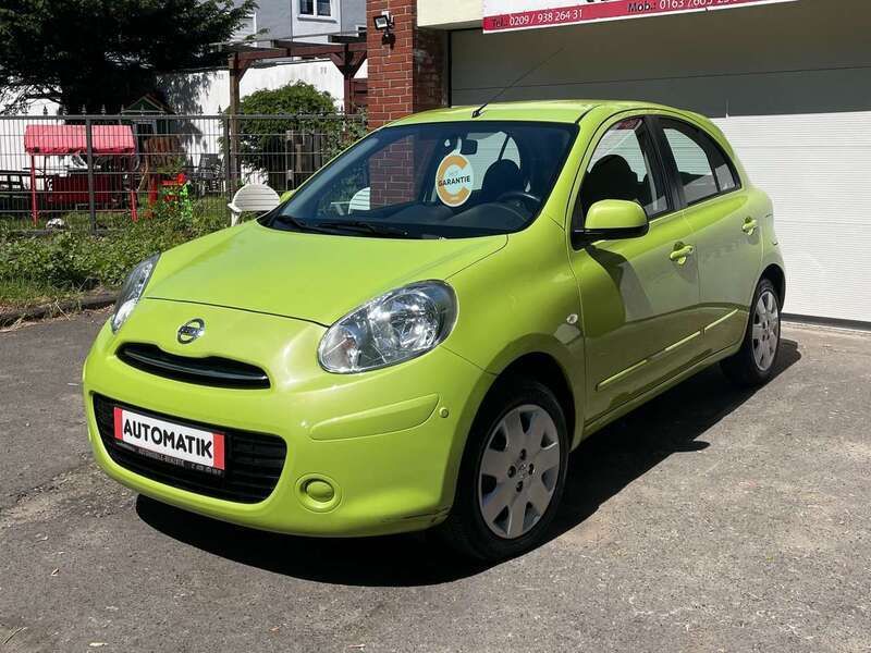 Spring green metallic Gebraucht 2011 Nissan Micra Acenta Kleinwagen | 6.800 € (Etwas zu teuer) - Bild 1/4