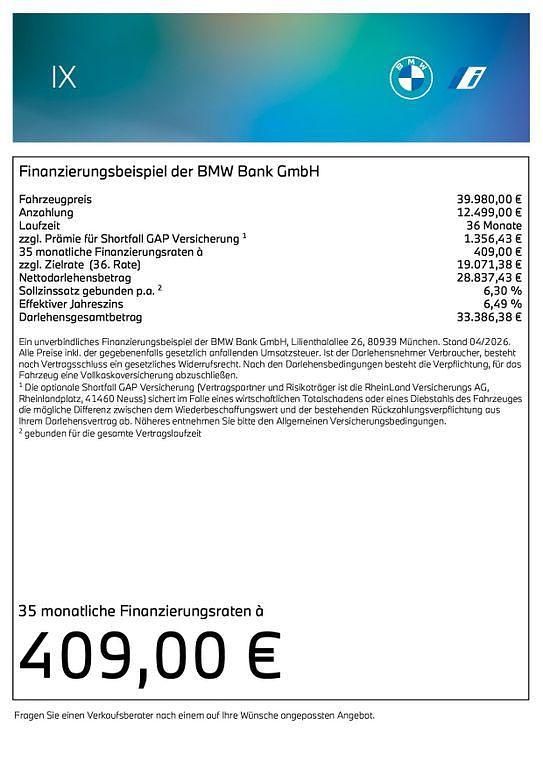 Gebraucht BMW iX Sport Line 239 kW (326 PS) 2021 Mineralweiß SUV