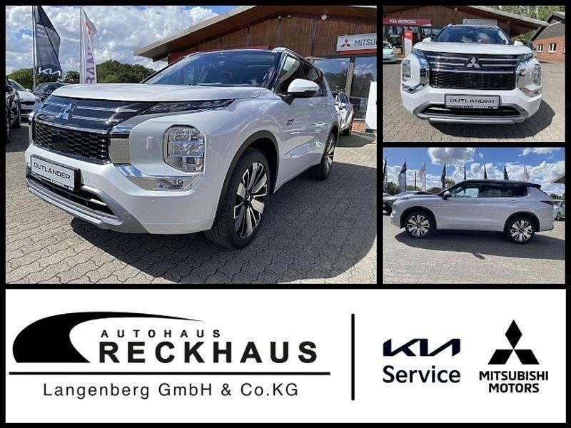 Weiß (titanweiß/ pantherschwarz) Neu 2025 Mitsubishi Outlander P-HEV Top SUV | 54.950 € (Etwas zu teuer) - Bild 1/4
