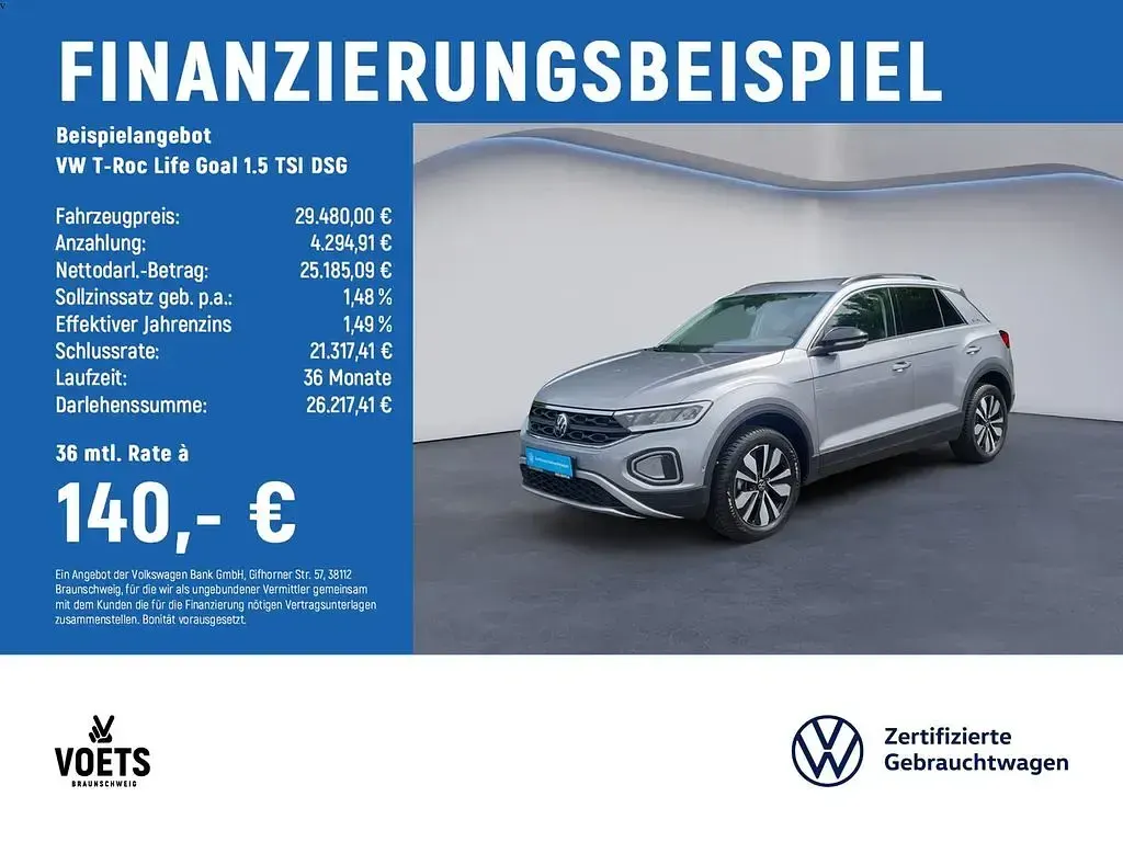 Gebraucht VW T-Roc Cabriolet Goal 150 PS (110 kW) 2025 Silber SUV