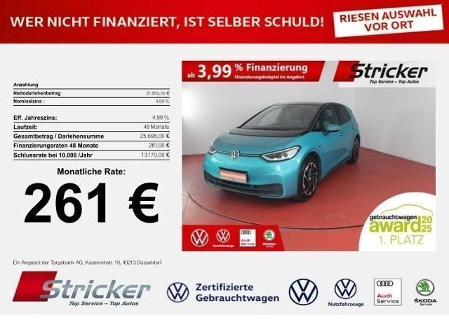 Grün Gebraucht 2021 VW ID.3 Kleinwagen | 21.949 € (Guter Preis) - Bild 1/4