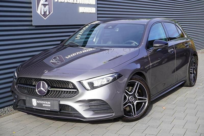 Mouintain grau designo magno metallic Gebraucht 2019 Mercedes A200 AMG line Limousine | 26.990 € (Fairer Preis) - Bild 1/4