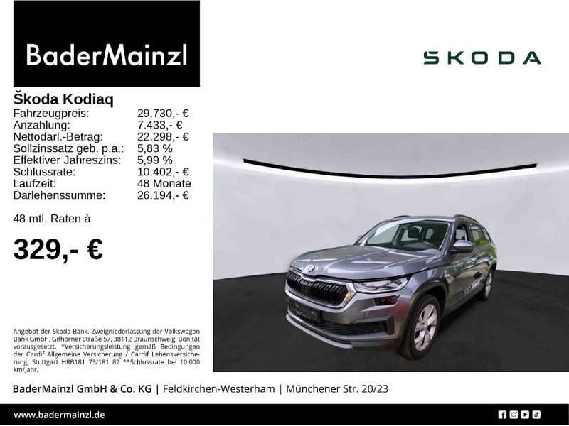 Grau Gebraucht 2022 Skoda Kodiaq Tour SUV | 29.730 € (Guter Preis) - Bild 1/3