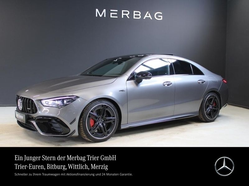 Metalliclack mountaingrau Gebraucht 2024 Mercedes CLA45 AMG AMG Coupé | 63.960 € (Teuer) - Bild 1/4