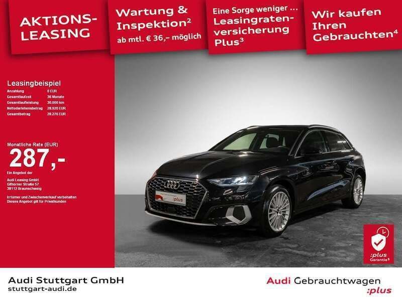 Mythosschwarz metallic Gebraucht 2023 Audi A3 Sportback e-tron Advanced Plus Limousine | 28.920 € (Etwas zu teuer) - Bild 1/2