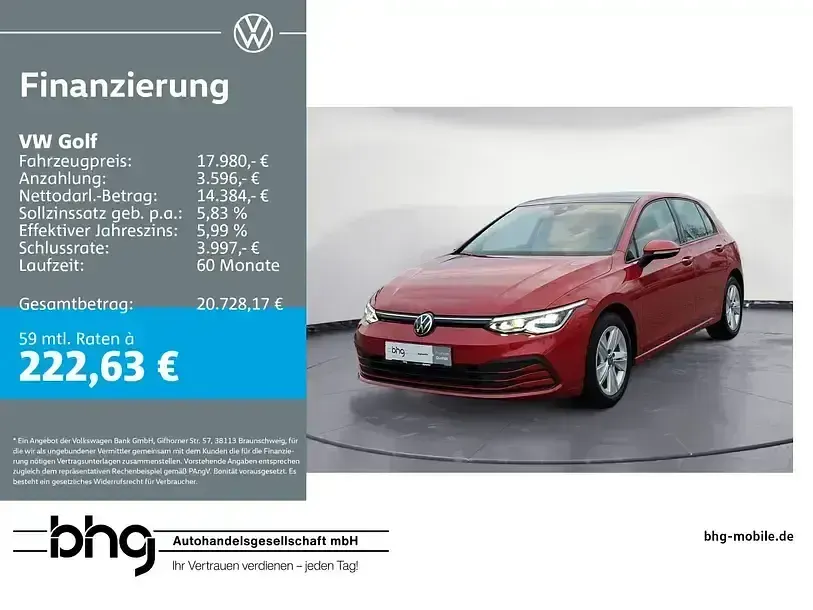 Occasion VW Golf VII Life 150 ch (110 kW) 2021 Berline