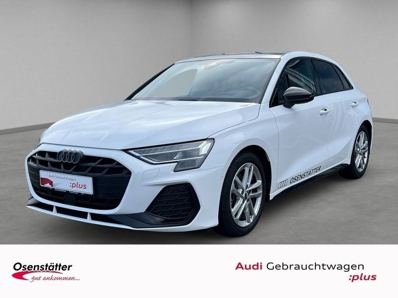 Weiss Gebraucht 2024 Audi A3 Sportback S-Line Limousine | 46.540 € - Bild 1/4