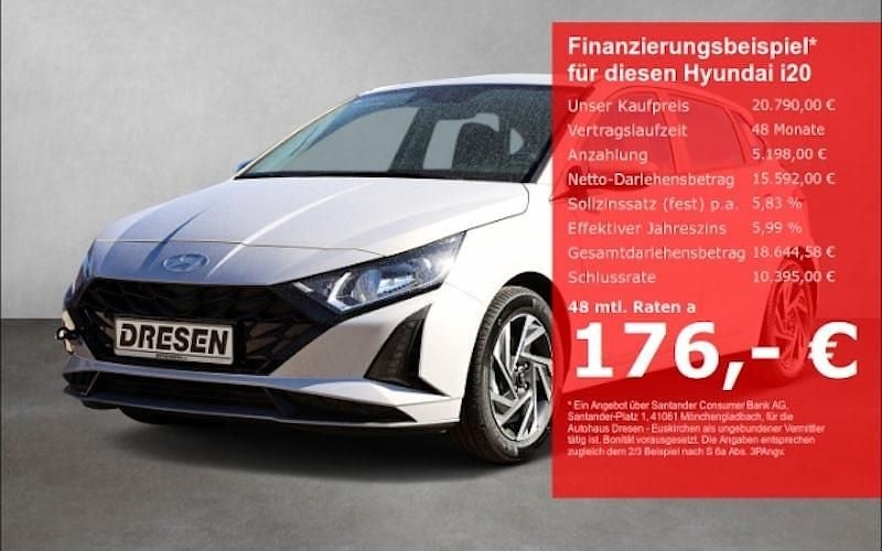Atlas white / sol Gebraucht 2025 Hyundai i20 Trend Limousine | 20.790 € (Fairer Preis) - Bild 1/4