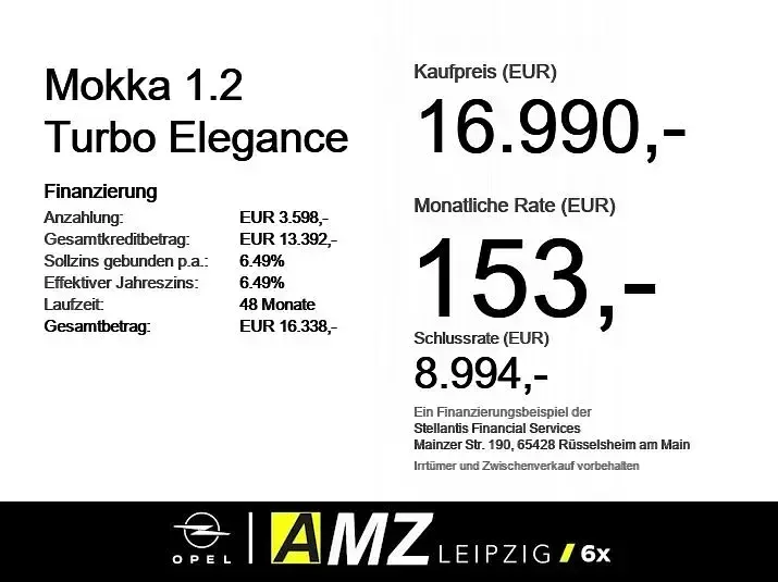 Gebraucht Opel Mokka Elegance 101 PS (74 kW) 2024 Lackierung schwarz perla nera/ SUV