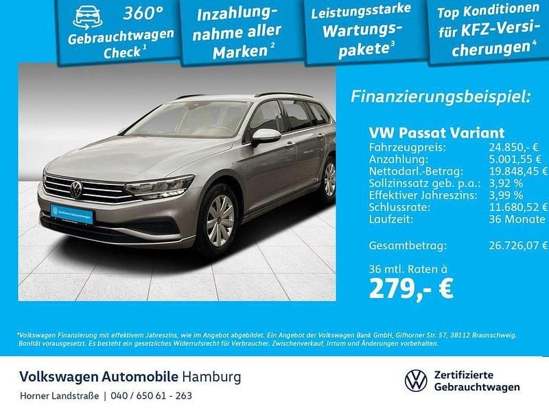 Pyritsilber metallic (metallic) Gebraucht 2022 VW Passat Conceptline Kombi | 24.850 € (Fairer Preis) - Bild 1/3