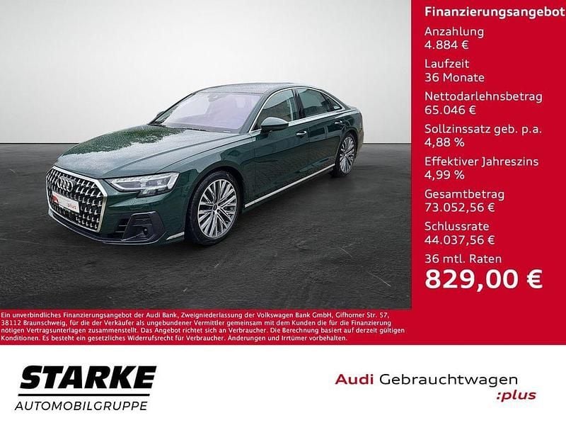 Grün (goodwoodgreen individuallackie) Gebraucht 2023 Audi A8 Ambiente Limousine | 69.930 € (Superpreis) - Bild 1/4