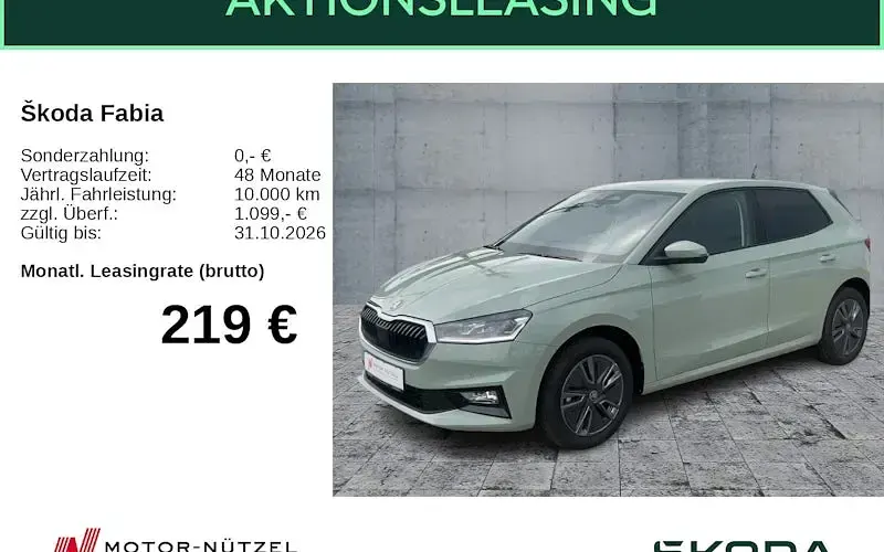 Neu Skoda Fabia 116 PS (85 kW) 2026 Grün Kleinwagen