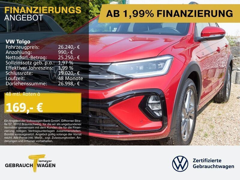 Rot Gebraucht 2024 VW Taigo R-line SUV | 26.240 € (Fairer Preis) - Bild 1/4