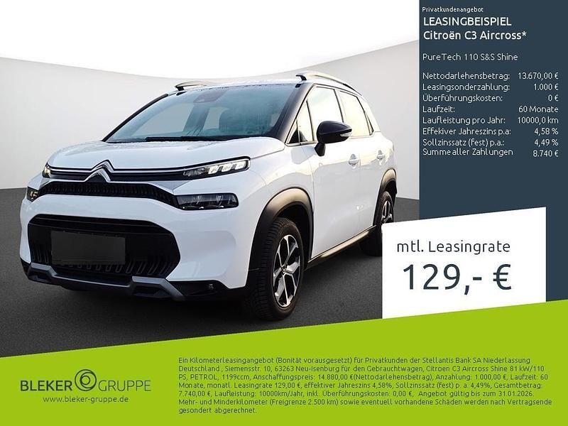 Weiß Gebraucht 2023 Citroën C3 Aircross Shine SUV | 13.670 € (Guter Preis) - Bild 1/3