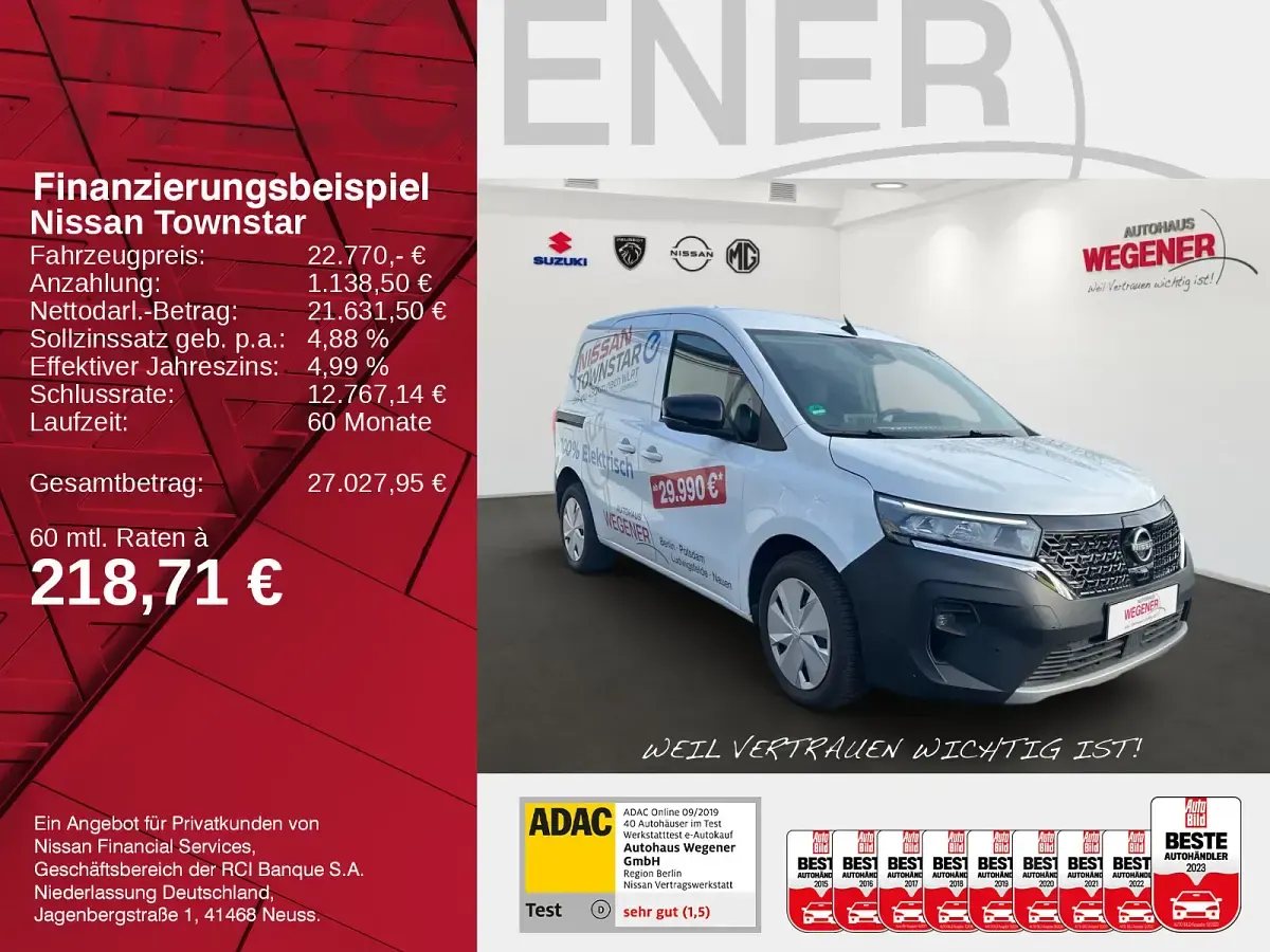 Gebraucht Nissan Townstar 360º 89 kW (122 PS) 2022 Weiß Van