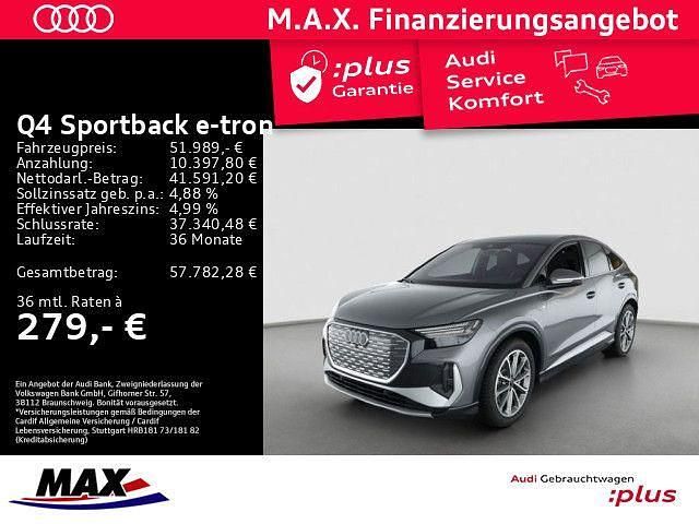 Grau Gebraucht 2025 Audi Q4 Sportback e-tron S-Line SUV | 51.989 € - Bild 1/3