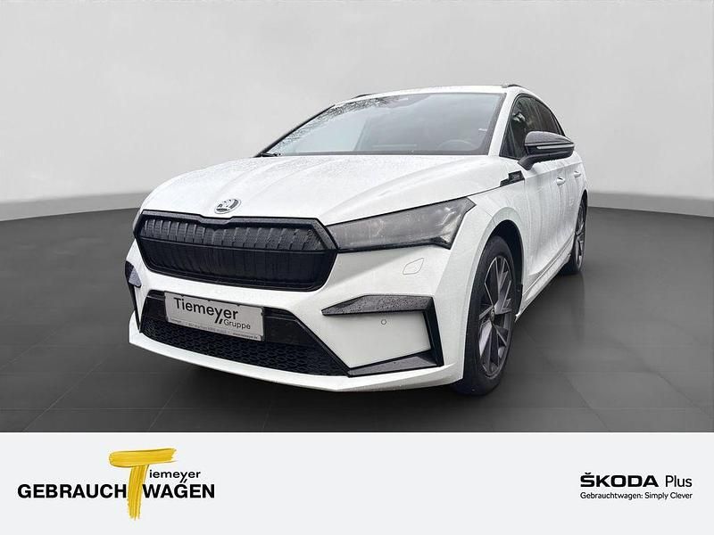 Weiß Gebraucht 2022 Skoda Enyaq iV SportLine SUV | 27.550 € (Fairer Preis) - Bild 1/4