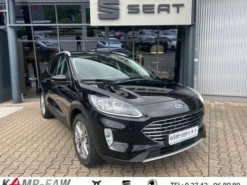 Obsidianschwarz metallic (metallic) Gebraucht 2020 Ford Kuga Titanium X SUV | 19.980 € (Etwas zu teuer) - Bild 1/4