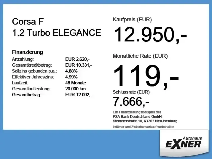 Używany Opel Corsa Elegance 101 KM (74 kW) 2023 Biały Hatchback
