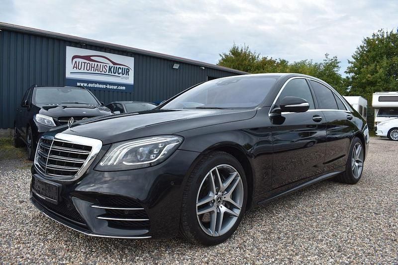 Obsidianschwarz metalliclack Gebraucht 2019 Mercedes S350 AMG line Limousine | 37.995 € - Bild 1/4