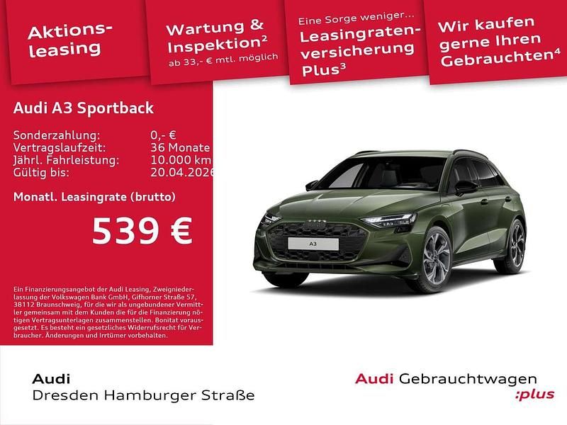 Gebraucht Audi A3 Advanced Plus 204 PS (150 kW) 2025 Distriktgrün metallic Limousine