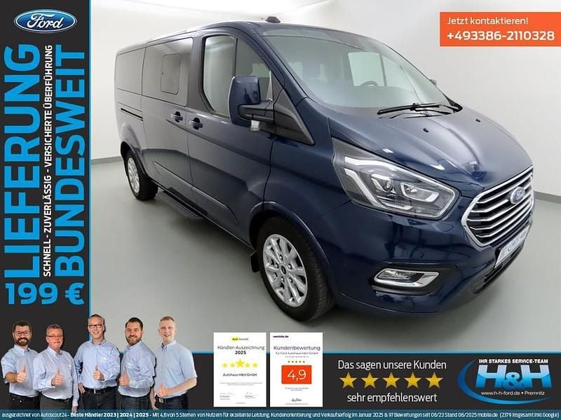 Blazerblau Gebraucht 2022 Ford Tourneo Custom Titanium Van | 36.640 € (Superpreis) - Bild 1/4
