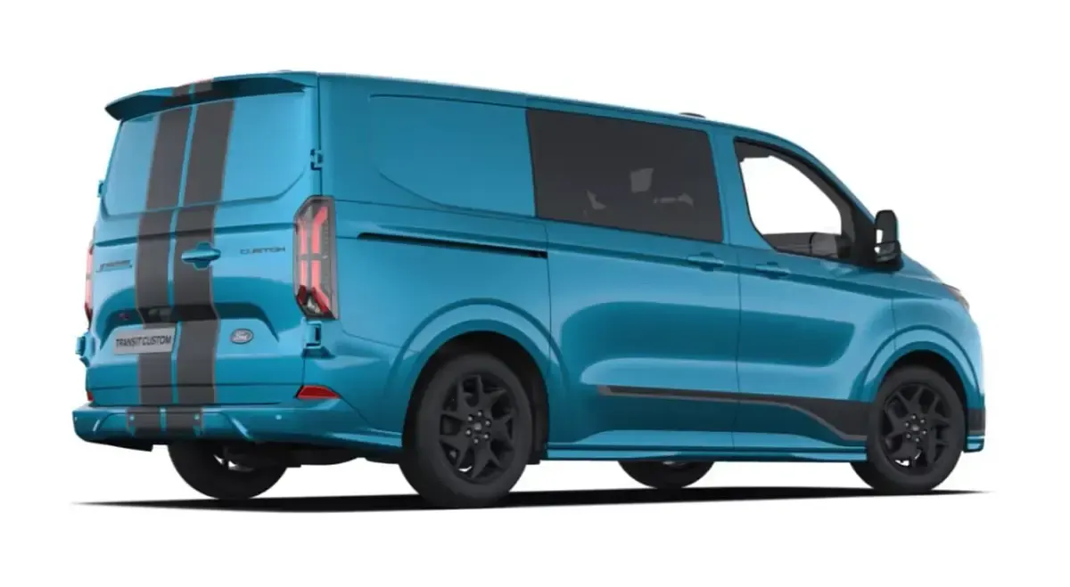 Neu Ford E-Transit Sport 160 kW (218 PS) 2026 Digital aqua blue metallic Van