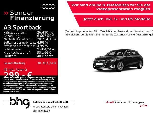 Schwarz Gebraucht 2022 Audi A3 Advanced Limousine | 26.430 € (Fairer Preis) - Bild 1/4