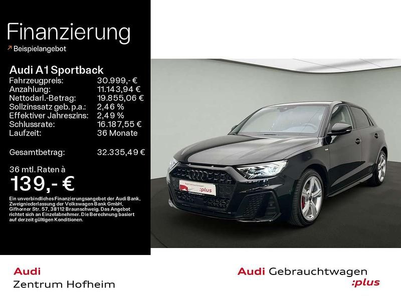 Mythosschwarz metallic Gebraucht 2024 Audi A1 S-Line Kleinwagen | 30.999 € (Fairer Preis) - Bild 1/4