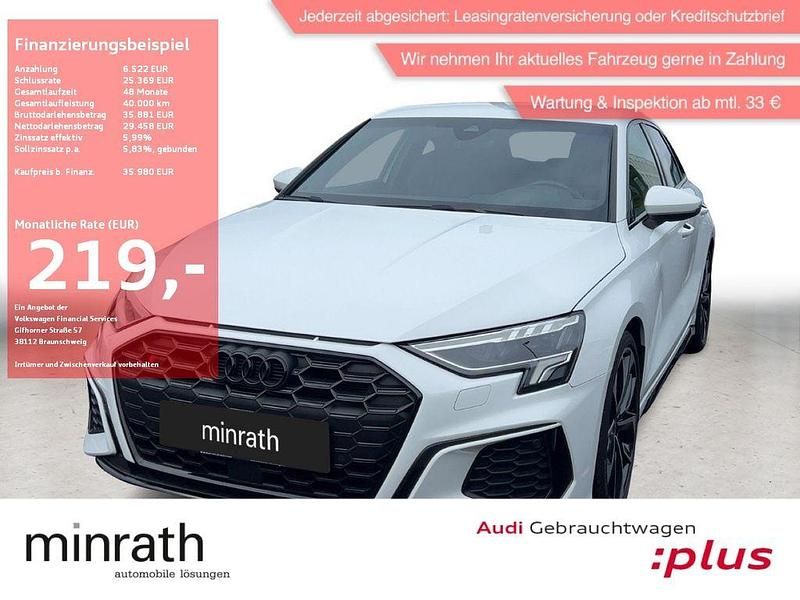 Ibisweiß Gebraucht 2023 Audi S3 Sport Limousine | 35.980 € (Superpreis) - Bild 1/4