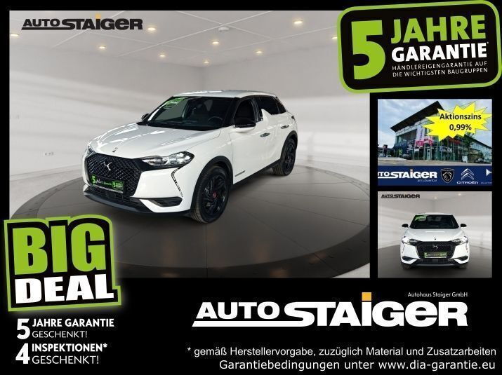 Lack weiss banquise/typ aussenverkl Gebraucht 2022 DS Automobiles DS3 Crossback E-Tense Performance Line Plus SUV | 19.212 € (Fairer Preis) - Bild 1/3