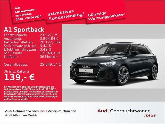 Gebraucht Audi A1 Sportback Advanced 116 PS (85 kW) 2025 Grau Kleinwagen
