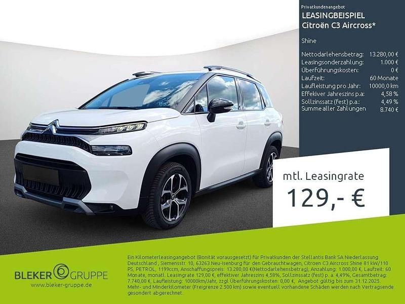 Weiß Gebraucht 2023 Citroën C3 Aircross Shine SUV | 13.670 € (Fairer Preis) - Bild 1/3